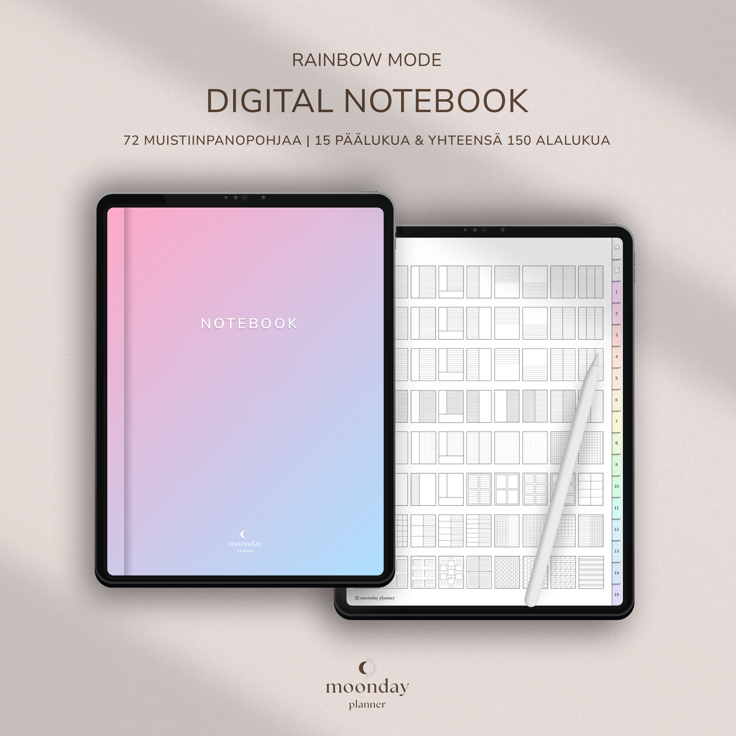 DIGITAL NOTEBOOK - RAINBOW MODE