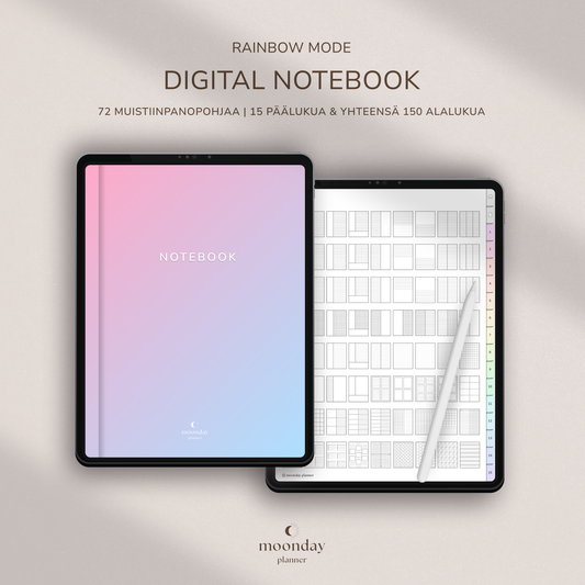 DIGITAL NOTEBOOK - RAINBOW MODE