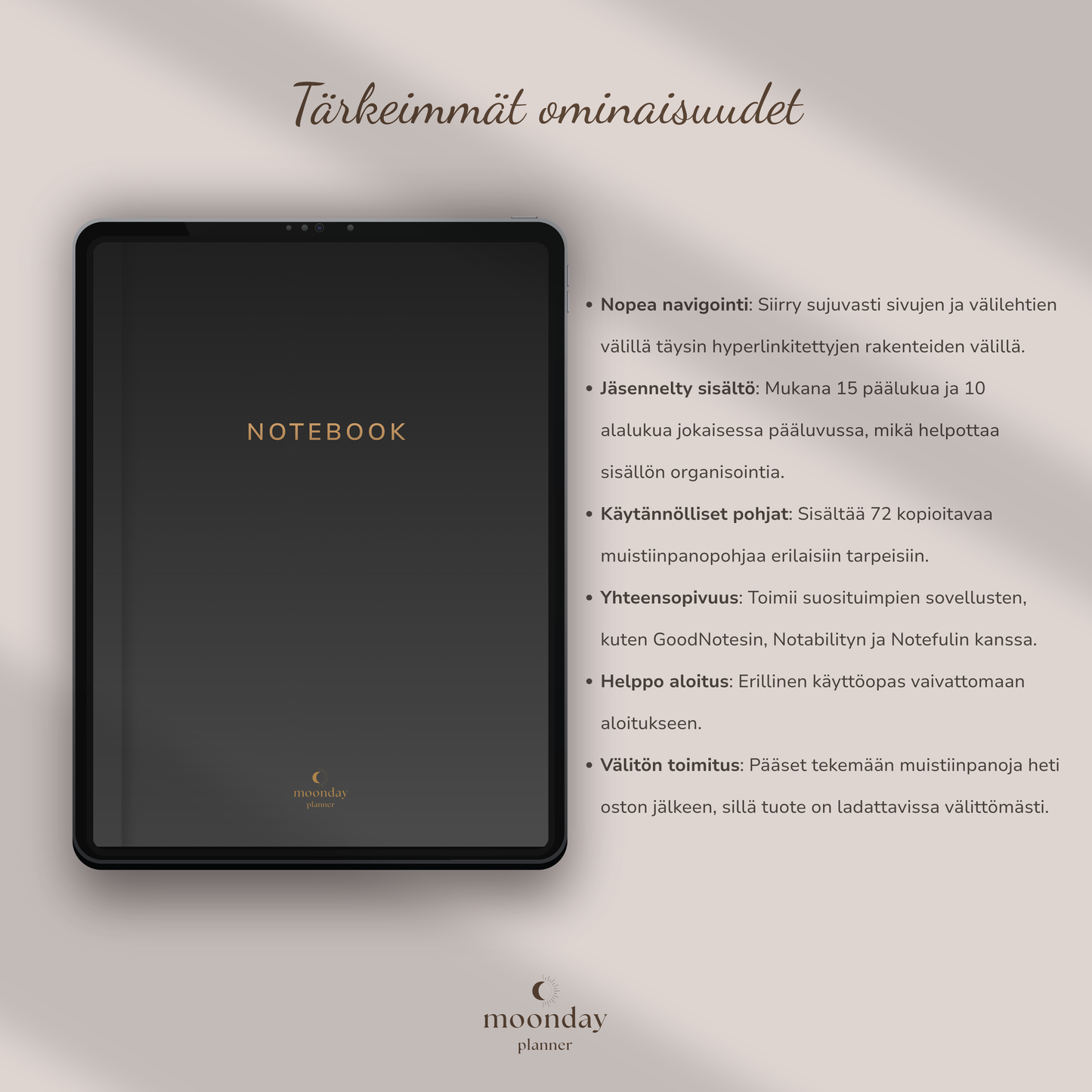 DIGITAL NOTEBOOK - DARK MODE