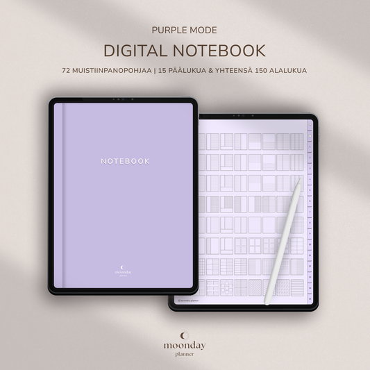 DIGITAL NOTEBOOK - PURPLE MODE